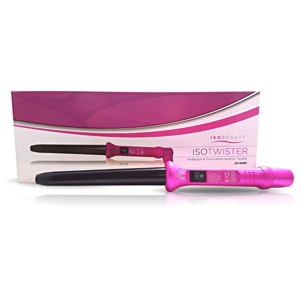 25-18mm Metallic Pink w/Cool Tip "Tapered" | Curl Wand