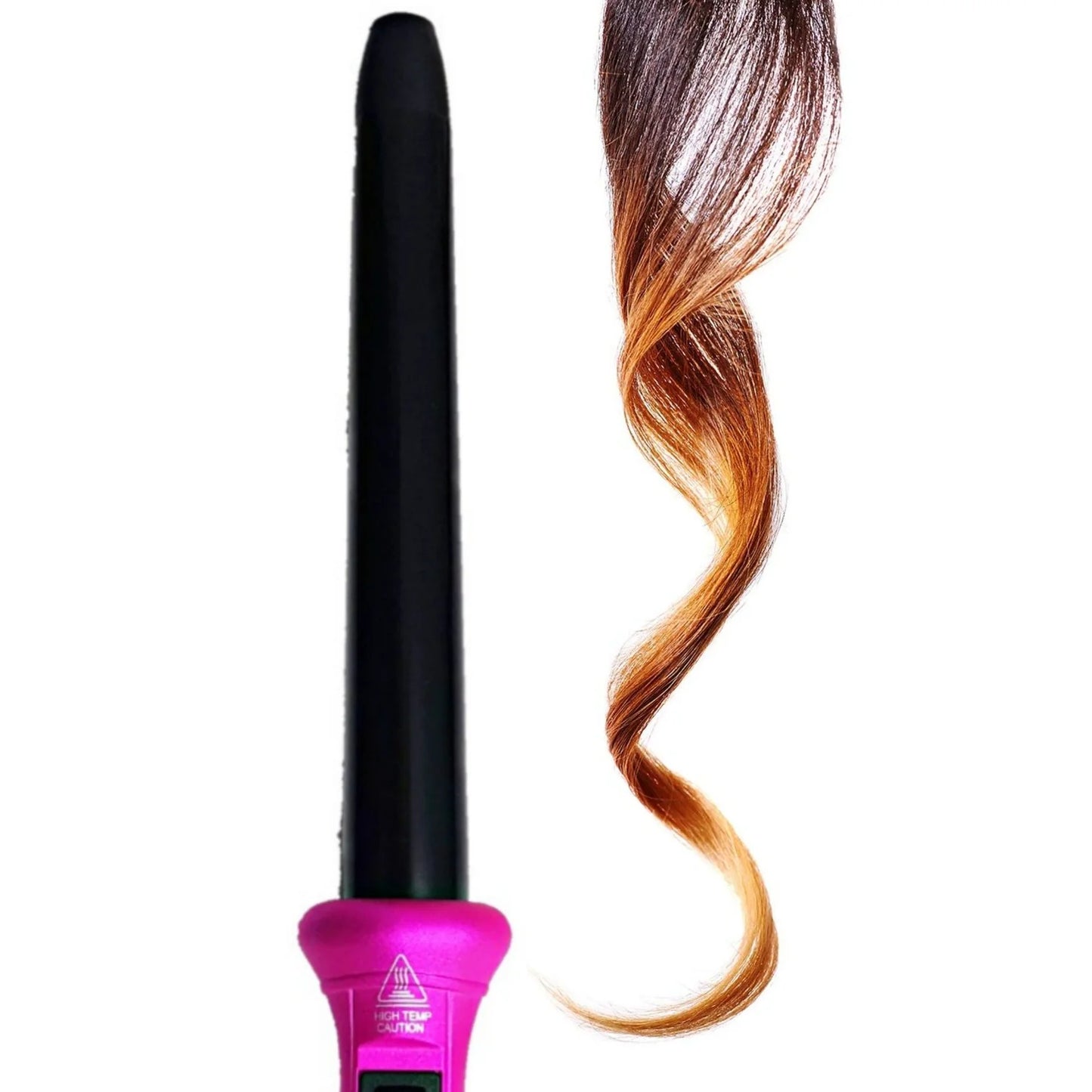 25-18mm Metallic Pink w/Cool Tip "Tapered" | Curl Wand